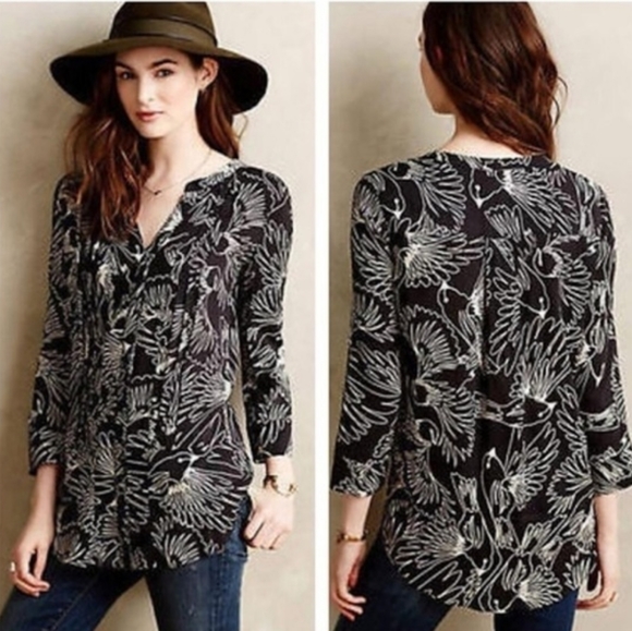 Anthropologie - Maeve Birds of Paradise Blouse - Picture 1 of 8